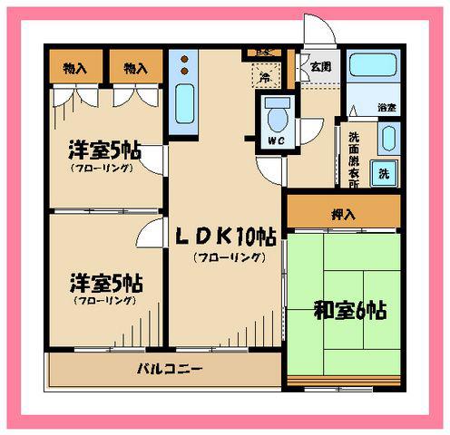 シャトレ・メイプル(3LDK/1階)の間取り写真