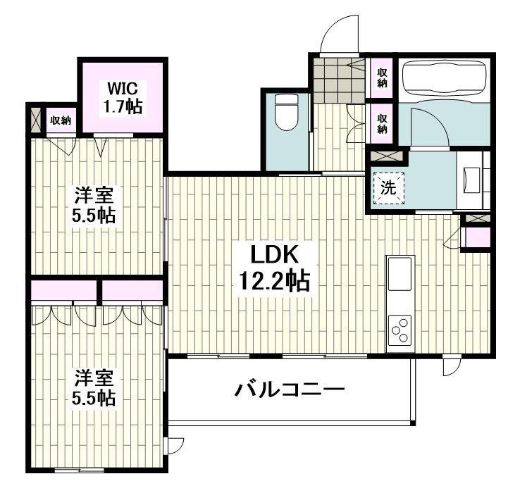 ALLEE VERTE 北鎌倉A(2LDK/2階)の間取り写真