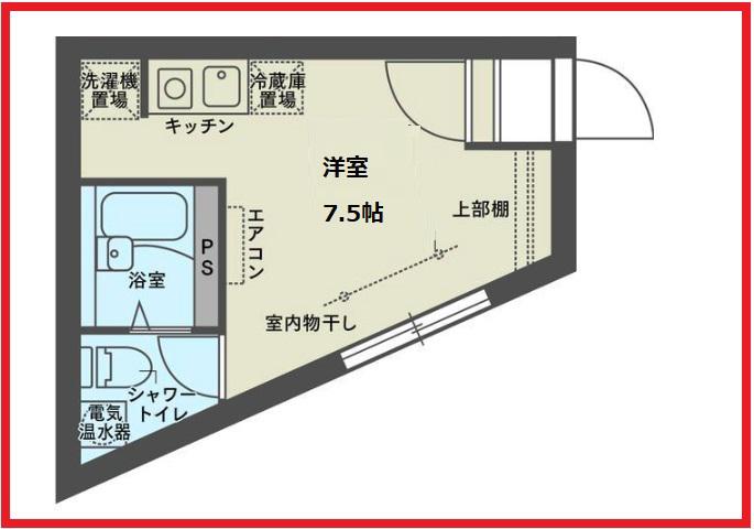 ココフラット田端III(ワンルーム/2階)の間取り写真