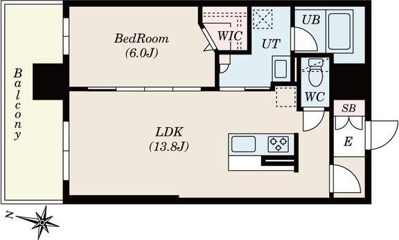 COH RESIDENCE 札幌(1LDK/8階)の間取り写真