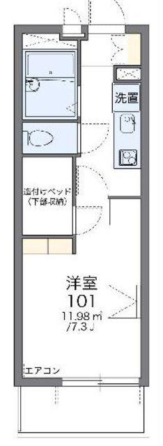 レオパレスウィスタリアII(1K/2階)の間取り写真