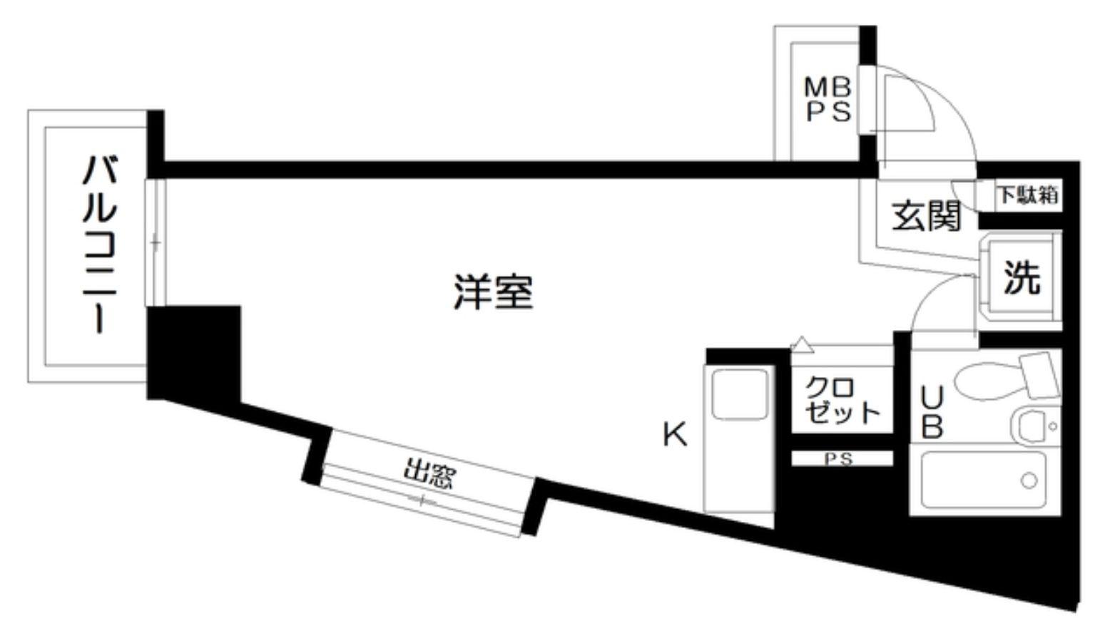 日神パレステージ市川(ワンルーム/2階)の間取り写真