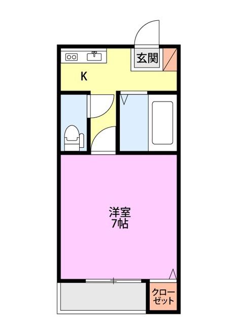 SAJA-MAPLE(1K/1階)の間取り写真