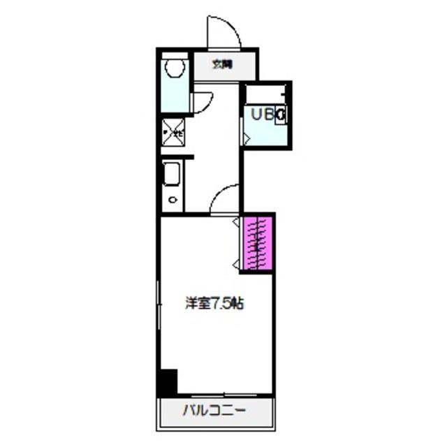 イモーブルナカムラ(1K/3階)の間取り写真