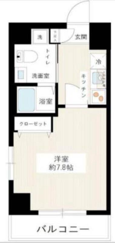 ハイズディレット(1K/2階)の間取り写真