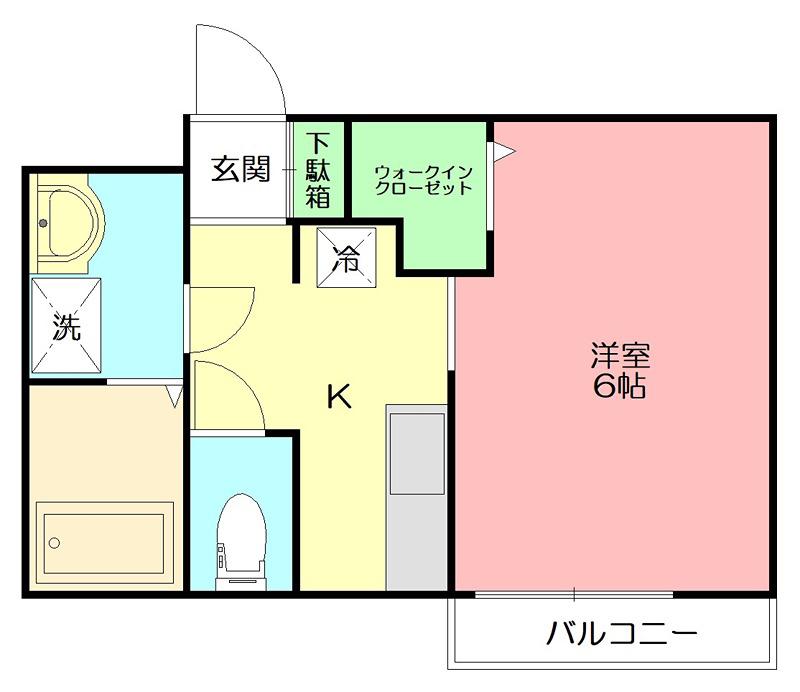 ピュアメゾン平塚中里(1K/3階)の間取り写真
