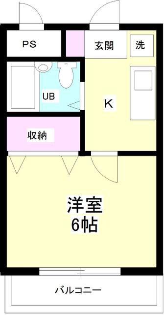 CENT浦和(1K/4階)の間取り写真