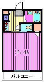 レスコート蕨(1K/2階)の間取り写真