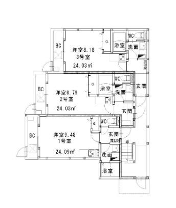 VICOLO OHORI(ワンルーム/1階)の間取り写真