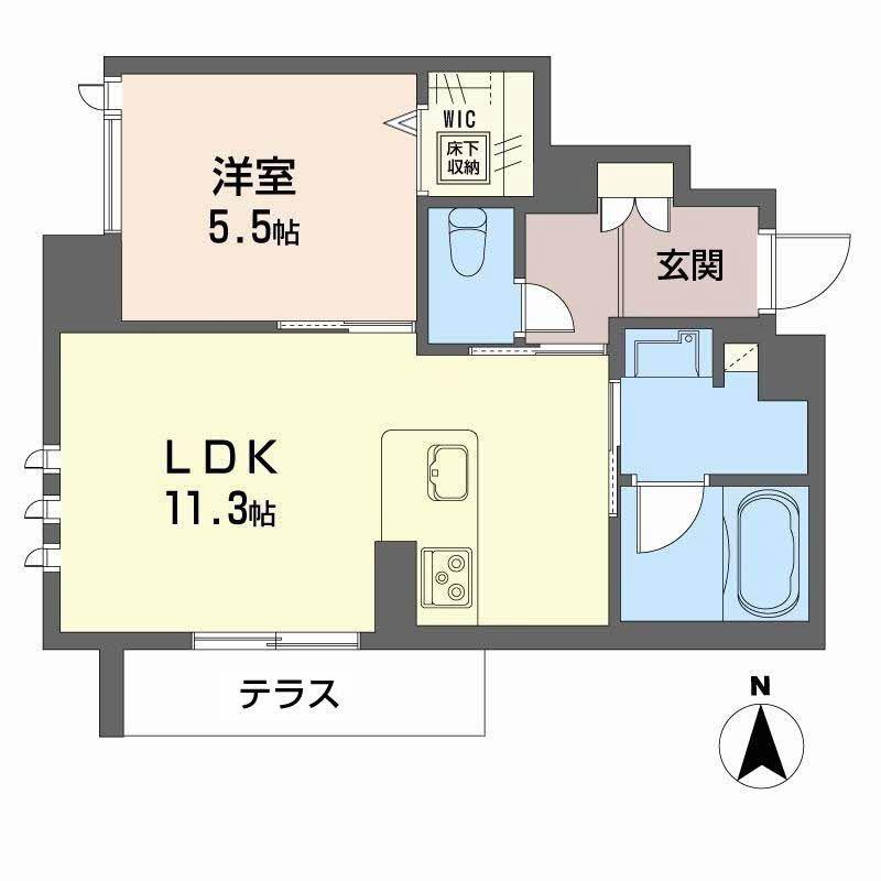 アイ・ヴィラ(1LDK/1階)の間取り写真