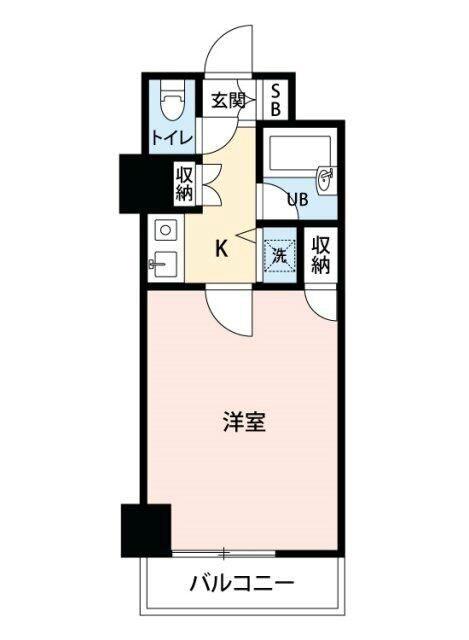 ステラレジデンス横浜(1K/5階)の間取り写真