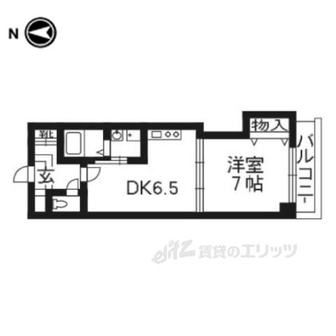 ライズビルサウスポイント(1DK/2階)の間取り写真