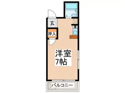 ハヤシダビル(ワンルーム/4階)の間取り写真