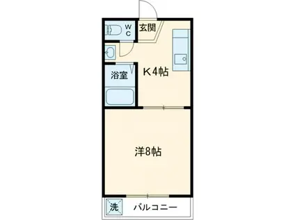 コーポ田中 A棟(1K/1階)の間取り写真