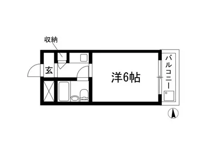 ドール堀田III(1K/2階)の間取り写真