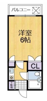 コーポ明日香(1K/2階)の間取り写真