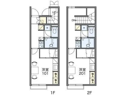 地下鉄鶴舞線 塩釜口駅 徒歩18分 2階建 築19年(1K/1階)の間取り写真
