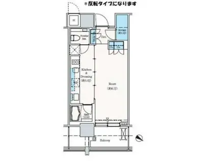 THE ROPPONGI TOKYO SUPERIOR RESIDEN(1K/8階)の間取り写真