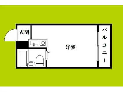 野江サンマンション(ワンルーム/3階)の間取り写真