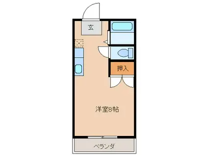 マイホームマトバ(ワンルーム/2階)の間取り写真