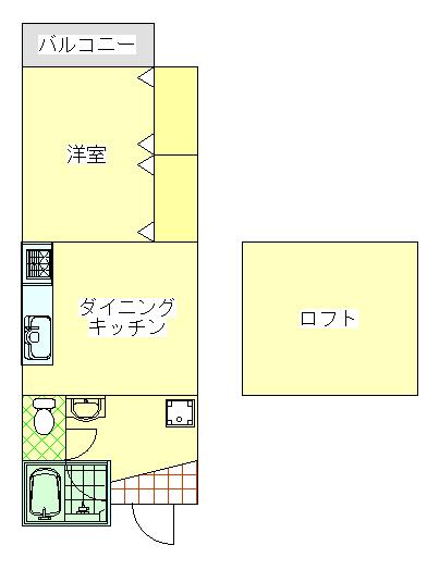 御所ケ丘ドリームハイツ(1SDK/2階)の間取り写真