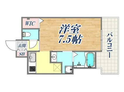 MJC神戸ブレイブ(1K/4階)の間取り写真