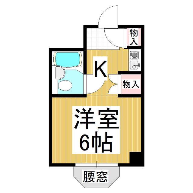マンシオーネアサール(ワンルーム/3階)の間取り写真