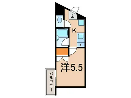 LC RESIDENCE川崎多摩(1K/4階)の間取り写真