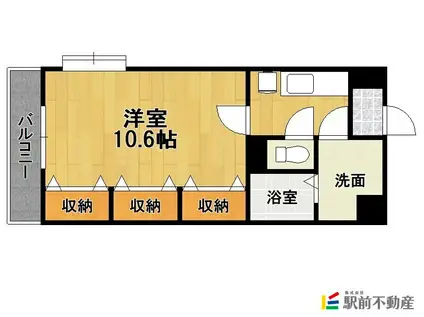 エミネンス津福(1K/2階)の間取り写真