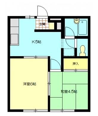 クリドタマナワ(2K/1階)の間取り写真