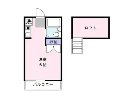パレス金碧(1K/1階)の間取り写真