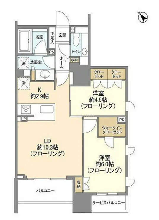 アネシア築地ステーションレジデンス 10階階 間取り
