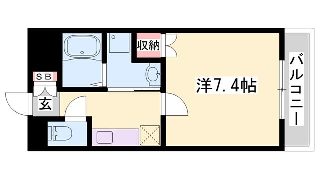 下野田マンションISSEI(1K/2階)の間取り写真