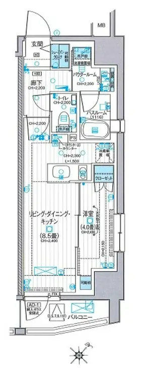 デュオステージ雪が谷大塚 12階階 間取り