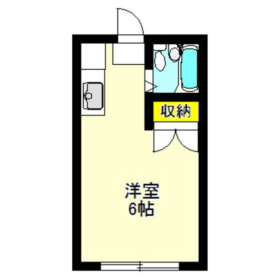 ステラ下豊岡(ワンルーム/1階)の間取り写真