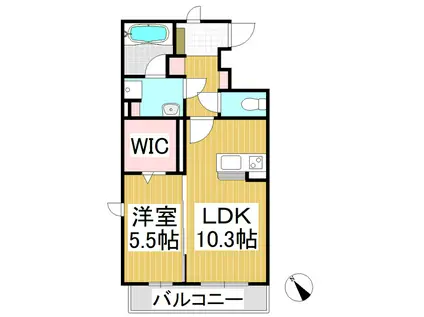 AO西軽井沢(1LDK/2階)の間取り写真