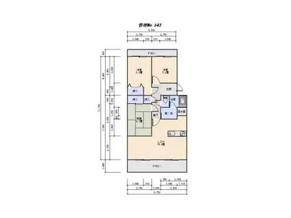 グランポルト別名(3LDK/3階)の間取り写真