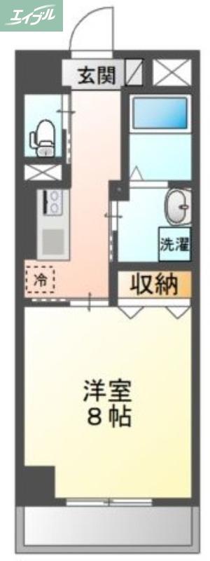 グラン ソート 柳町(1K/8階)の間取り写真