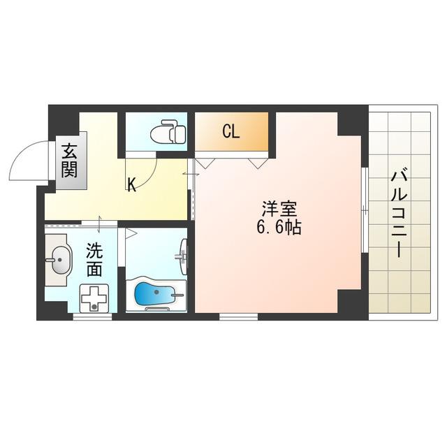 ヴィラナリー西九条II(1K/5階)の間取り写真