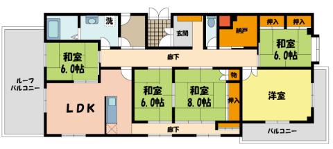 レークヒルI(5SLDK/6階)の間取り写真