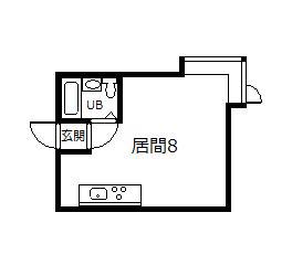 ブールヴァール2(ワンルーム/3階)の間取り写真