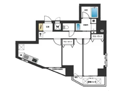 ライオンズシティ川越(2DK/7階)の間取り写真