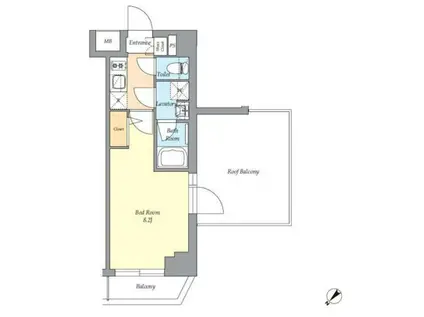 アイフラット渋谷西原(1K/5階)の間取り写真