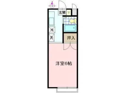 ベルメゾン(ワンルーム/1階)の間取り写真