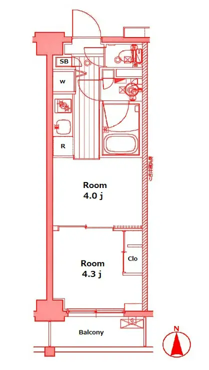 ガーラ・グランディ川崎西口 5階階 間取り