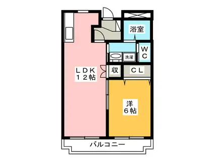 シャトレ壱番館(1LDK/5階)の間取り写真