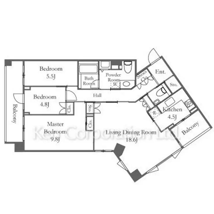 パークハウス広尾 5階階 間取り