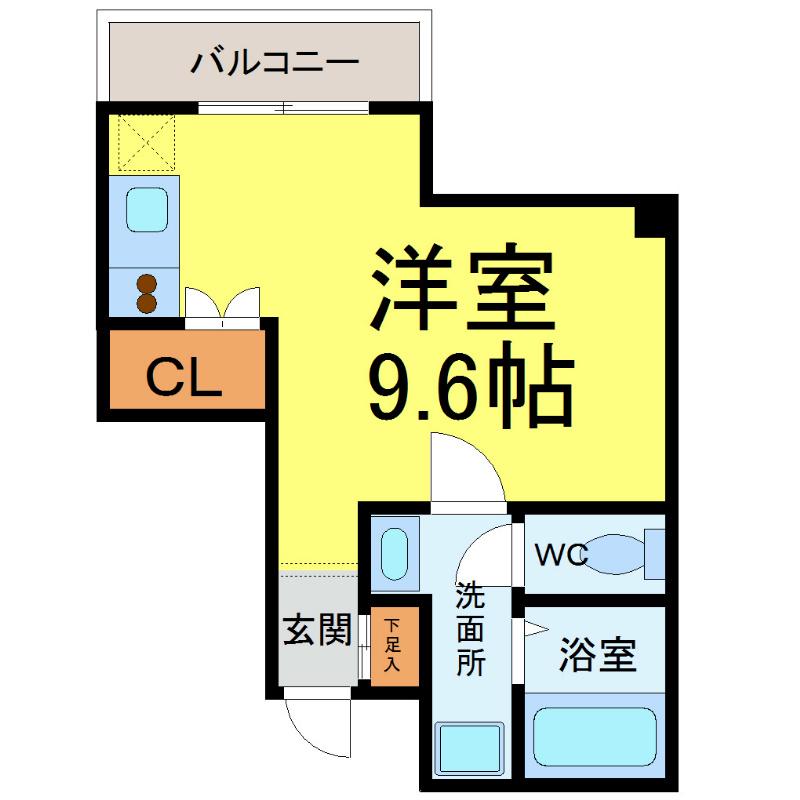 リエス千代田橋(ワンルーム/4階)の間取り写真