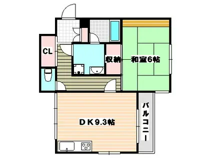 プライムシティ行徳(1DK/4階)の間取り写真