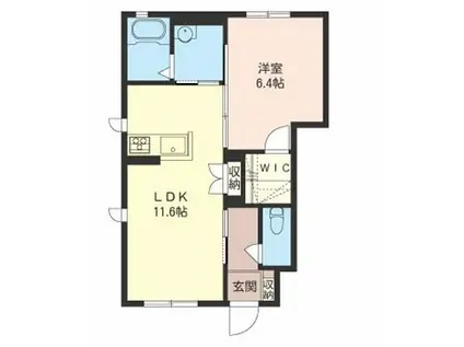 ISHIKAWA HILLS II(1LDK/1階)の間取り写真